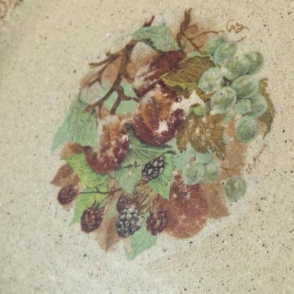 Monroe Salt Works Northern Fruit Blue GrapesPeachesBlackberres Desert Plate 7.5" - Picture 3 of 6